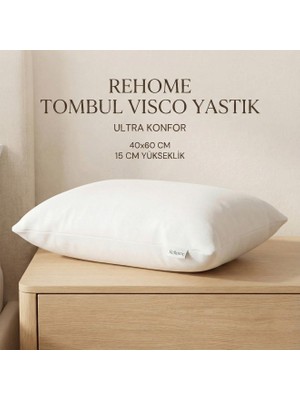Hakay Rehome Visko Relax Yastık | 40X60 | Rehome Tombul Visco Yastık | Tam Ortopedik Latex Bazlı Visco Pillow