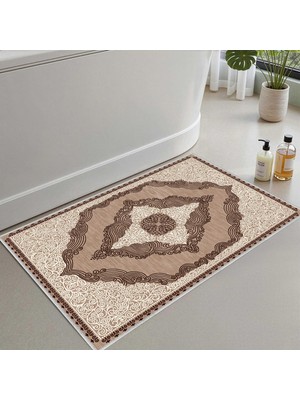 Hakay Monnhein Banyo Paspası, Yumuşak Banyo Halısı, Kaymaz Dot Tabanlı, Su Emici, Makinede Yıkanabilir - 40 x 60 cm