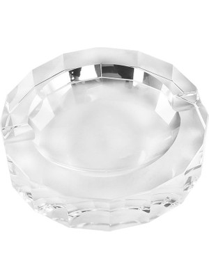 Hakay System Cyrstal Ashtray Transparent Gümüş Tek Ebat BA2056 057 C1