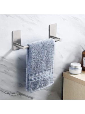 Hakay Deltahome Paslanmaz Çelik 30CM Havluluk/askılık - Havlu Askısı - Kendinden Yapışkanlı - Inox