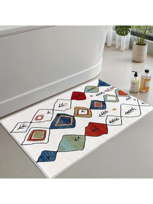 Hakay Monnhein 2'li Set Banyo Paspası, Yumuşak Banyo Halısı, Kaymaz Dot Tabanlı, Su Emici, Makinede Yıkanabilir - 50X60-60X100 cm