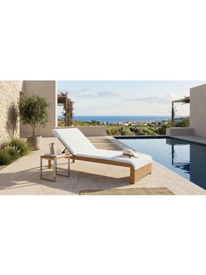 Hakay KOBEHOME%100 Pamuk Şezlong Havlusu Beyaz 75X200 cm