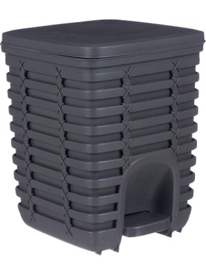 Hakay Primanova Palm Pedallı Çöp Kovası, Antrasit/gri, 9 Lt