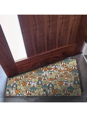Hakay Monnhein Kapı Önü Paspası - Modern ve Şık Kapı Paspası | Ev, Ofis ve Dış Mekân Kullanımı Için (Sevimli Patiler) 45X65