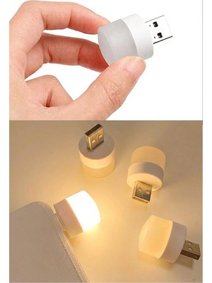 Hakay Neo Vista Mini USB LED Gece Lambası - Powerbank ve Laptop Uyumlu Ortam Işığı (10, Gün Işığı)