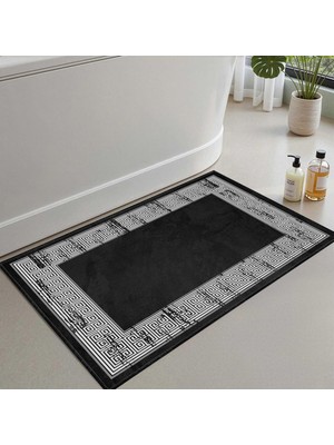 Hakay Monnhein Banyo Paspası, Yumuşak Banyo Halısı, Kaymaz Dot Tabanlı, Su Emici, Makinede Yıkanabilir - 50 x 80 cm