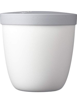Hakay Mepal Elipse Snackpot Beyaz – 500 ml Pratik Kap Gıdaların Saklanması ve Taşınması Için – Derin Dondurucuya Uygun – Bulaşık Makinesinde Yıkanabilir, Pp, 107 mm