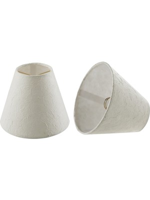 Hakay Aspen Creative 32129-2A Küçük Sert Sırtlı Empire Shape Avize Klipsli Abajur Seti (2'li Paket), Beyaz Geçişli Tasarım, 15,24 cm Alt Genişlik (7,62 cm x 15,24 cm x 12,7 Cm)