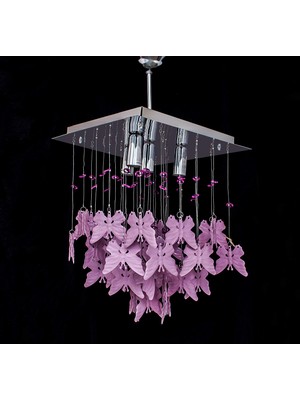 Hakay D.lıght Kelebek Avize Pembe 30 x 30 cm