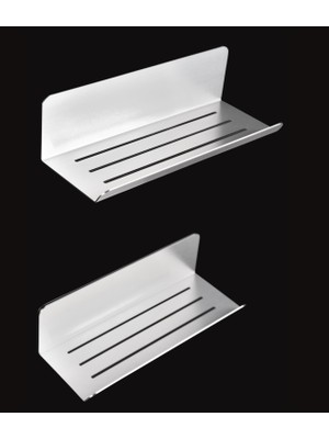 Hakay Deltahome Paslanmaz Çelik 2 Adet 24CM Duş Rafı Yapışkanlı Kolay Montaj