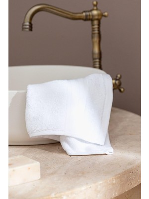 Hakay Madame Coco Martha Yüz Havlusu Tencel™ - Beyaz - 50X80 cm