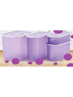 Hakay Tupperware Multi Oval Lila Saklama Kabı 4lü Set
