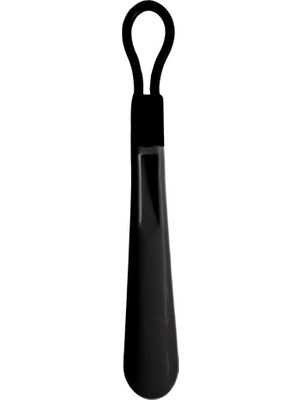 Hakay 27 cm Askılı Ayakkabı Çekeceği Kısa Sert Dayanıklı Plastik Kerata Renkli Ayakkabı Giyme Aparatı (Siyah, 27CM)