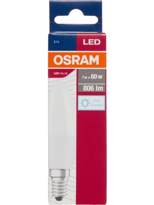 Hakay Osram 4058075311916 LED Value CLB60 7W/865 E14 Fr 10'lu Paket