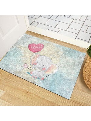 Hakay Monnhein Kapı Önü Paspası - Modern ve Şık Kapı Paspası | Ev, Ofis ve Dış Mekân Kullanımı Için (Love Fil) 45X65