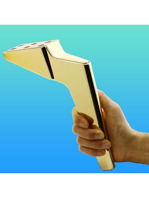 Hakay BADEM10 Logan Lüks Mobilya Kanepe Sehpa Tv Ünitesi Koltuk Ayağı 23 cm Gold Altın Baza Ayak