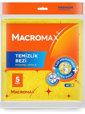 Hakay Macro Max Mikrofiber Mutfak Banyo Temizlik Bezi 5’li Paket