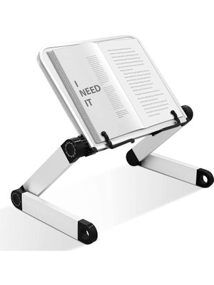 Hakay Hobimtek Metal Ayarlanabilir Kitap Okuma Standı Rahle Çok Amaçlı Laptop Tablet Standı , Hobimtek