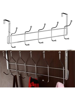 Hakay Orret Home 12'l Kapı Arkası Metal Askı, Amerikan Kapı Arkası Askılık, Banyo, Mutfak, Yatak Odası Için Krom Askı (3 Adet)