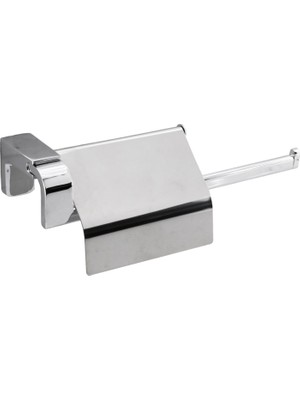 Hakay BADEM10 Banyo Lavabo Mutfak Aparat Uzun Kağıt Havluluk Kapaklı Kağıtlık 26 cm Metal Sağlam Krom