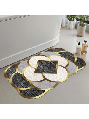 Hakay Monnhein Banyo Paspası, Yumuşak Banyo Halısı, Kaymaz Dot Tabanlı, Su Emici, Makinede Yıkanabilir - 50 x 80 cm