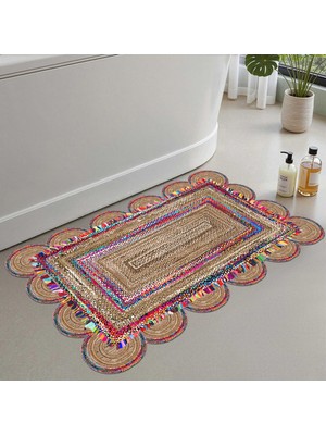 Hakay Monnhein Banyo Paspası, Yumuşak Banyo Halısı, Kaymaz Dot Tabanlı, Su Emici, Makinede Yıkanabilir - 60 x 100 cm