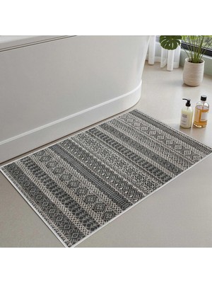 Hakay Monnhein Banyo Paspası, Yumuşak Banyo Halısı, Kaymaz Dot Tabanlı, Su Emici, Makinede Yıkanabilir - 60 x 100 cm