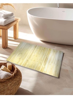 Hakay Paçi Eko Bath Serisi 50X120 cm Doğal Bambu Banyo Paspası