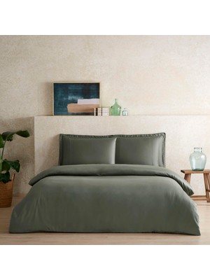 Hakay Linens x Tencel™ Lyocell Süperking Nevresim Kılıfı Yeşil