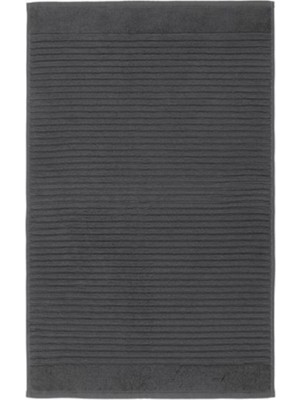 Hakay Ikea Alstern Ayak Havlusu Yapılandırılmış Dokumalı Pamuk, 50X80 cm Koyu Gri Renk