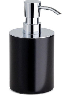 Hakay System Tezgah Üstü Sıvı Sabunluk 250 ml Siyah-Krom Renk 160X80X103 mm Siyah Tek Ebat BA2003 006 Al6-Cr