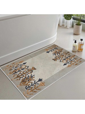 Hakay Monnhein 2'li Set Banyo Paspası, Yumuşak Banyo Halısı, Kaymaz Dot Tabanlı, Su Emici, Makinede Yıkanabilir - 40X60-50 x 80 cm