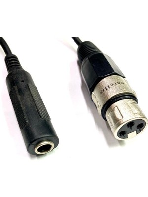 Hakay Yka Xlr Dişi - 6.3mm Mono Dişi Çevirici Kablo