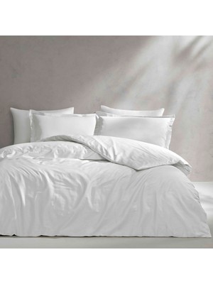 Hakay Linens Mix&match Pamuk Saten Süperking Size Nevresim Kılıfı Ekru