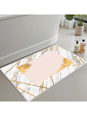 Hakay Monnhein 2'li Set Banyo Paspası, Yumuşak Banyo Halısı, Kaymaz Dot Tabanlı, Su Emici, Makinede Yıkanabilir - 40X60-50 x 80 cm