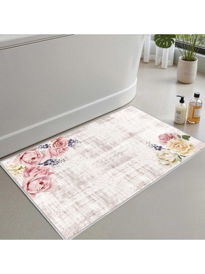 Hakay Monnhein Banyo Paspası, Yumuşak Banyo Halısı, Kaymaz Dot Tabanlı, Su Emici, Makinede Yıkanabilir - 50 x 80 cm
