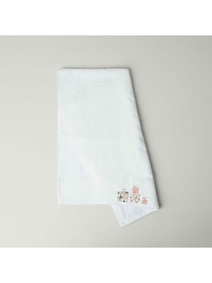 Hakay Linens Gift Bambu 50X85 cm Yüz Havlusu Beyaz