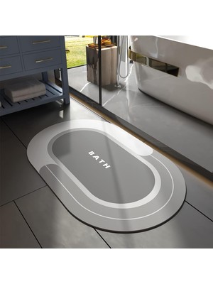 Hakay Netmarkt Banyo Paspası - Süper Emici Kaymaz Hızlı Kuruyan Lekeye Dayanıklı Halı - Dış Mekan Küvet Duş Odası Için Kolay Bakım 58 cm