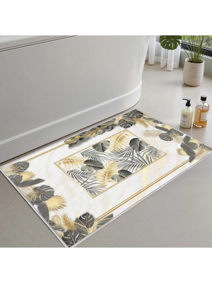 Hakay Monnhein 2'li Set Banyo Paspası, Yumuşak Banyo Halısı, Kaymaz Dot Tabanlı, Su Emici, Makinede Yıkanabilir - 40X60-50 x 80 cm