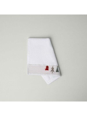 Hakay Linens Pine Pamuk 30X45 cm El Havlusu Ekru