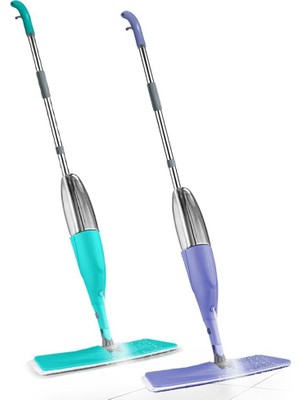 Hakay Smarter Shıny Sprey Mop Paspas Temizlik Seti Renkli 2 Li ( Very Peri-Yeşil)