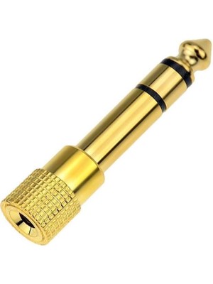 Hakay Primex PX-4458 6.3 mm Erkek To 3.5 mm Dişi Jack Adaptörü, 6.35 mm Büyük Jack Erkek 3.5 mm Kulaklık Dişi Ses Çevirici, Mikrofon Amfi Hoparlör Ses Sistemi Dönüştürücü