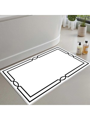 Hakay Monnhein 2'li Set Banyo Paspası, Yumuşak Banyo Halısı, Kaymaz Dot Tabanlı, Su Emici, Makinede Yıkanabilir - 50X60-60X100 cm