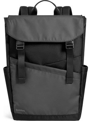 Hakay Tomtoc Flap Dizüstü Bilgisayar Sırt Çantası, Hafif, Suya Dayanıklı Kolej Okulu Günlük Sırt Çantası Kitap Çantası, 13-16 Inç MacBook Için, 18L, Siyah, 15.6-Inch, Gündelik