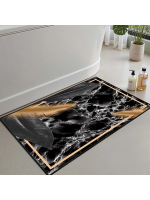 Hakay Monnhein 2'li Set Banyo Paspası, Yumuşak Banyo Halısı, Kaymaz Dot Tabanlı, Su Emici, Makinede Yıkanabilir - 50X60-60X100 cm