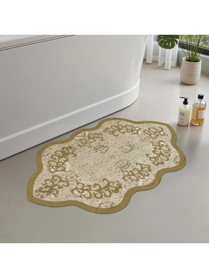 Hakay Monnhein Banyo Paspası, Yumuşak Banyo Halısı, Kaymaz Dot Tabanlı, Su Emici, Makinede Yıkanabilir - 40 x 60 cm