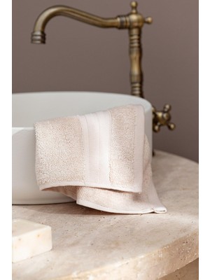 Hakay Madame Coco Martha 2'li (Tencel™) Pamuklu El Havlusu - Bej - 30X45 cm