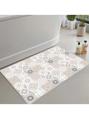 Hakay Monnhein Banyo Paspası, Yumuşak Banyo Halısı, Kaymaz Dot Tabanlı, Su Emici, Makinede Yıkanabilir - 60 x 100 cm