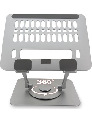 Hakay ZR-516 Alüminyum Taşınabilir 360 Derece Dönebilir Katlanabilir Laptop Standı