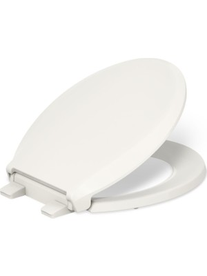 Hakay Kohler 4639-RL-96 Cachet Readylatch Sessiz Kapanan Yuvarlak Klozet Oturağı, Yumuşak Kapanan Klozet Oturağı, Yuvarlak Klozet Kapağı Yavaş Kapat, Bisküvi